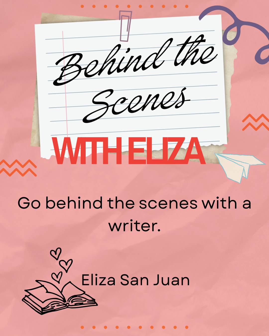 Behind the Scenes with Eliza San Juan — title card