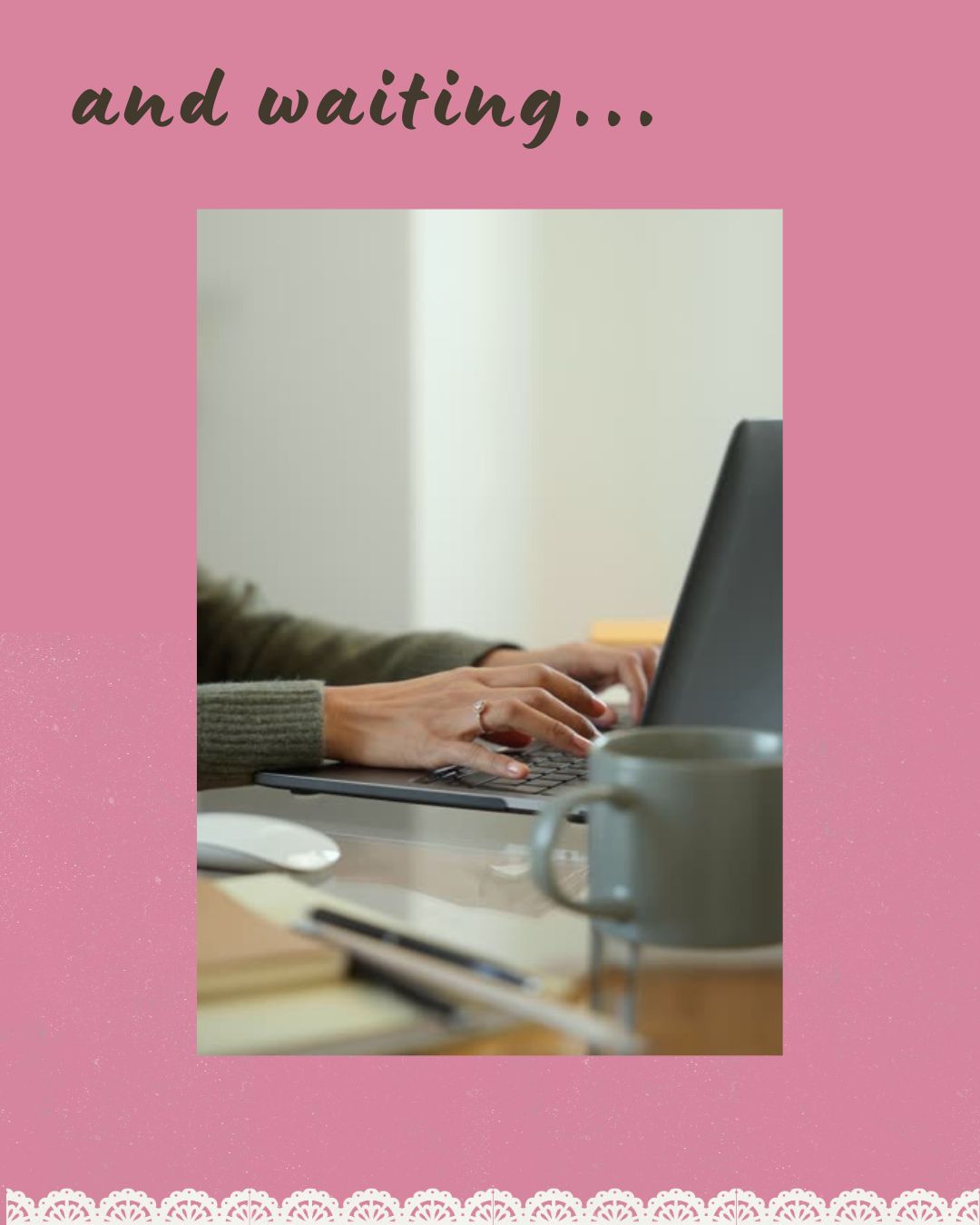 Writer waiting for news while working at a laptop